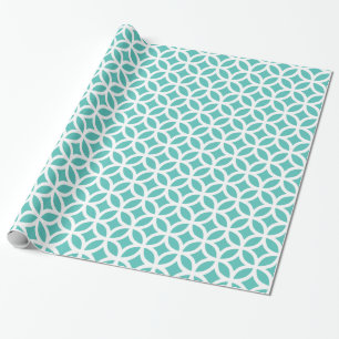 Geometric Turquoise Wrapping Paper