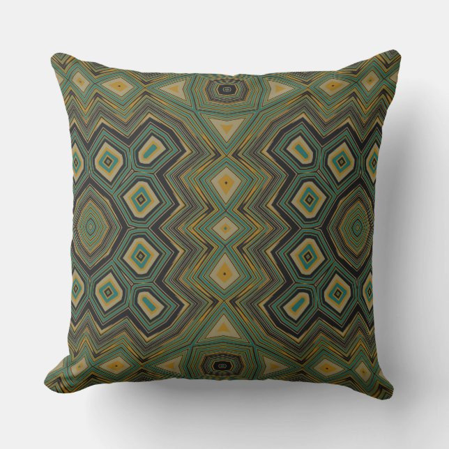 Geometric Turtle Outdoor Pillow (Front)