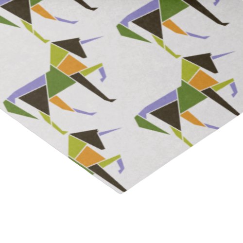 Geometric Unicorn Modern Abstract  Tangram Animal Tissue Paper