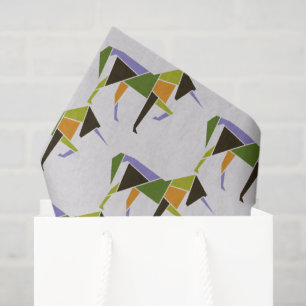 Geometric Unicorn Modern Abstract Tangram Animal Tissue Paper