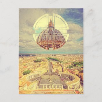 Geometric Vatican St Peter’s Square Basilica Italy Postcard by BeverlyClaire at Zazzle