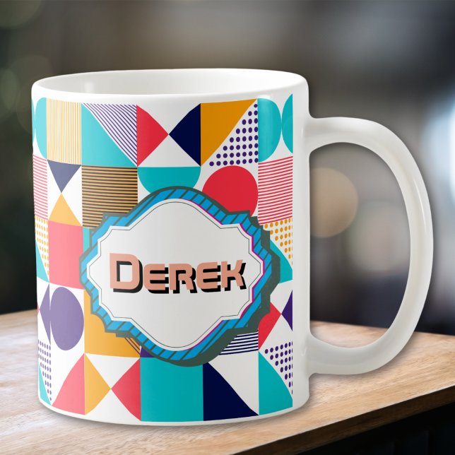 Geometric Vibes Personalized Your Way Coffee Mug (Creator Uploaded)