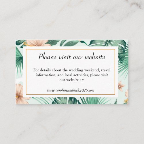 Geometric Vibrant Tropical Enclosure Card