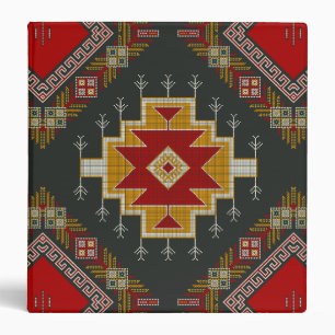 Geometric vintage classic colorful-fashion cute 3 ring binder