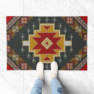 Geometric vintage classic colorful-fashion cute doormat