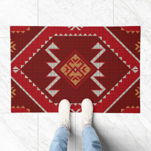 Geometric vintage classic colorful-trendy fashion doormat
