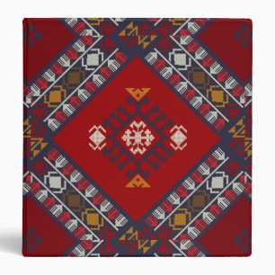 Geometric vintage classic cute-stylish colorful 3 ring binder