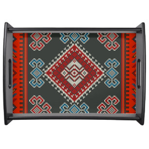 Geometric vintage classic fashion-trendy colorful serving tray