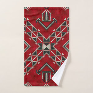 Geometric vintage fashion cute-trendy classic hand towel 