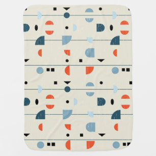 Geometric vintage: mid-century seamless pattern. baby blanket