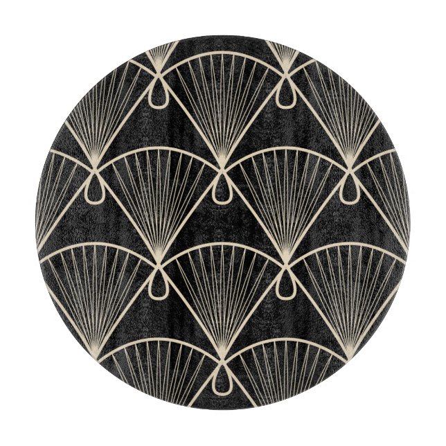 Geometric Vintage: Stylized Seamless Ornament Cutting Board (Front)