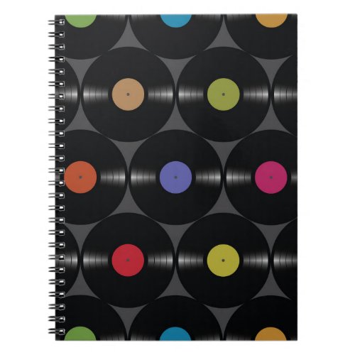Geometric Vinyl Simple Seamless Background Notebook