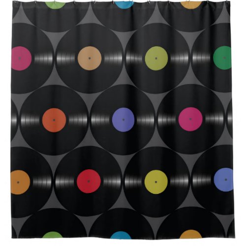 Geometric Vinyl Simple Seamless Background Shower Curtain