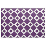 Geometric Violet and White Diamond Pattern Fabric