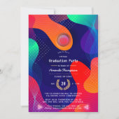 Geometric Virtual Graduation Party Invitation (Front)