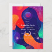 Geometric Virtual Graduation Party Invitation (Front)