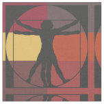 Geometric Vitruvian Man Fabric