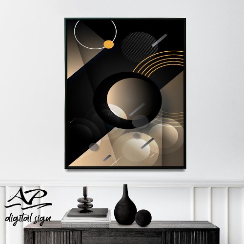 Geometric Wall Art Minimalist Wall Deco Design  Poster