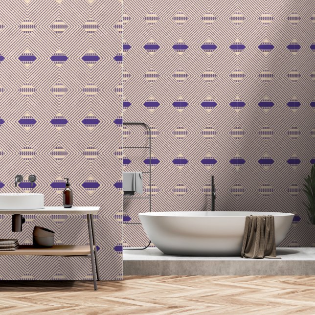 geometric wallpaper  (Bathroom)