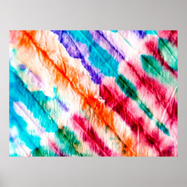 Geometric Wallpaper. Vintage Design. Shibori Textu Poster (Front)