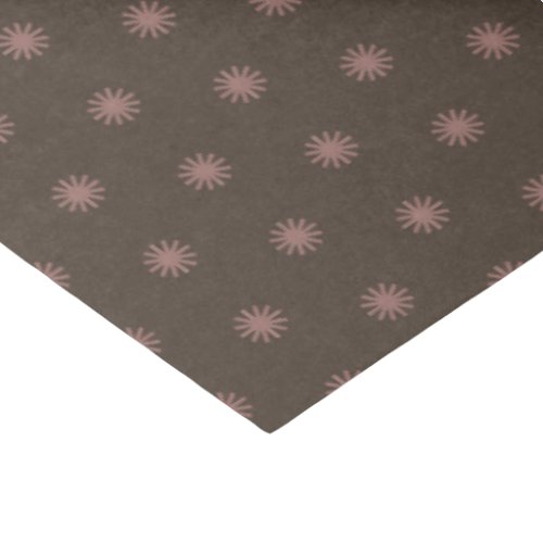 Geometric Warm Neutrals Beige Suns on Brown Craft Tissue Paper