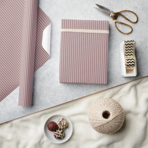 Geometric Warm Neutrals Brown And Beige Stripes Wrapping Paper