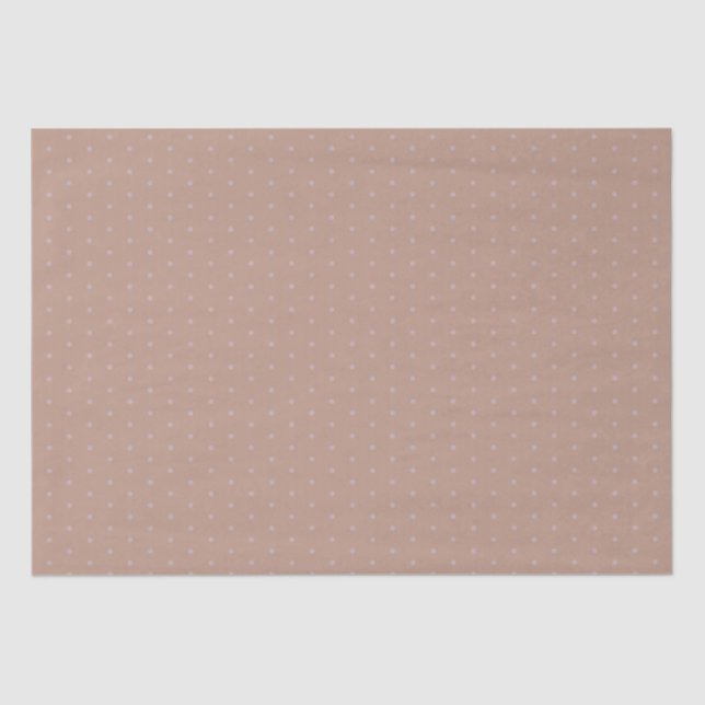 Geometric Warm Neutrals Brown Polka Dots Craft Tissue Paper (Front)
