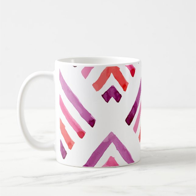 Geometric Watercolor Abstract Seamless Pattern Coffee Mug (Left)