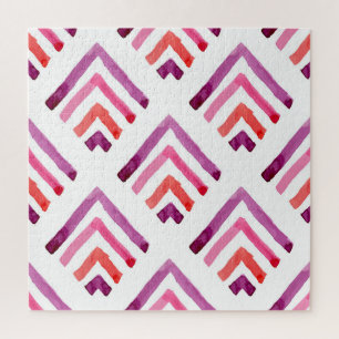 Geometric Watercolor Abstract Seamless Pattern Jigsaw Puzzle