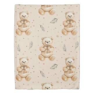 Geometric watercolor duvet cover