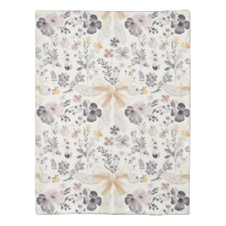 Geometric watercolor duvet cover