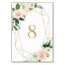 Geometric Watercolor Spring Blooms Table 8 Wedding Table Number