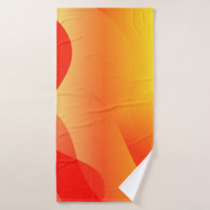 Geometric Wave Shape with Gradient Blurred Abstrac Bath Towel