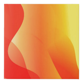 Geometric Wave Shape with Gradient Blurred Abstrac Faux Canvas Print