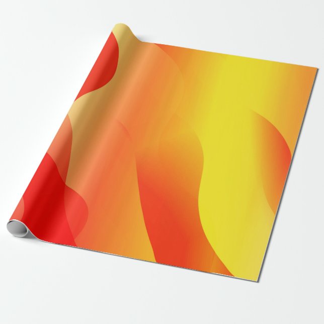 Geometric Wave Shape with Gradient Blurred Abstrac Wrapping Paper (Unrolled)