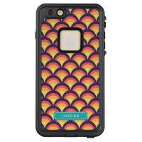 Geometric Waves Pattern Personalize with Name LifeProof FRĒ iPhone 6/6s Plus Case