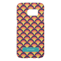 Geometric Waves Personalize with Name Samsung Galaxy S7 Case