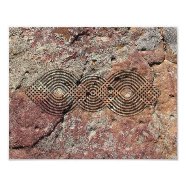 Geometric Weave Rock Art Photo Print (Front)