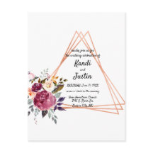 Geometric Wedding Invite Postcard