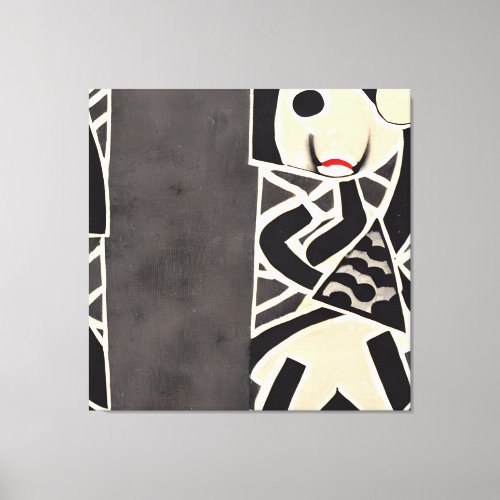 Geometric Whispers The Dada Kabuki Canvas Print