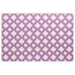 Geometric White Diamonds on Lavender Fabric
