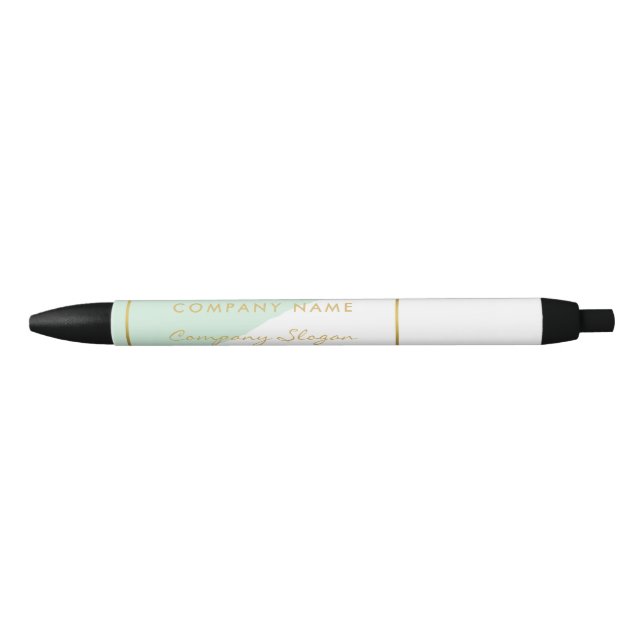Geometric White & Gold Foil Effect, Company/Event Pen (Front)