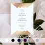 Geometric White Gold Gatsby Wedding Invitation