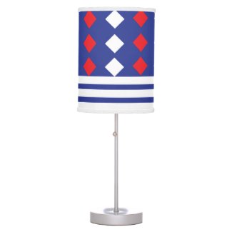 Geometric White Red Diamond Stripe Pattern