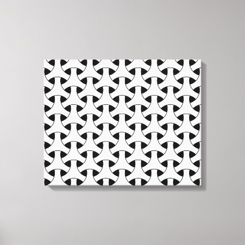 geometric wicker canvas print