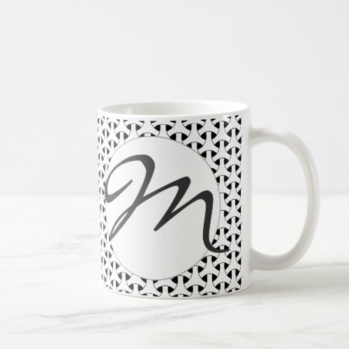 geometric wicker coffee mug