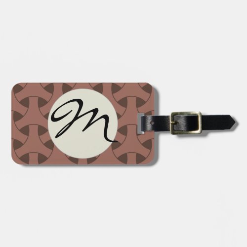 geometric wicker luggage tag