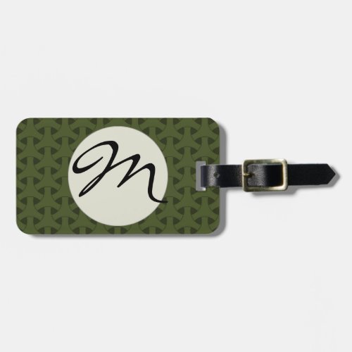 geometric wicker luggage tag