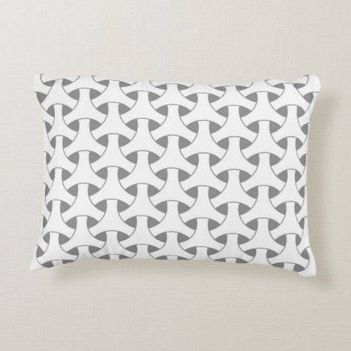 Geometric Wicker Seamless Pattern Accent Pillow