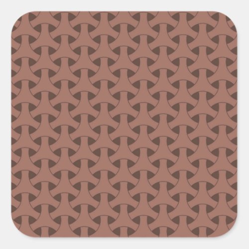 Geometric Wicker Seamless Pattern Square Sticker
